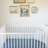 Muslin Crib Sheet | Navy Berry