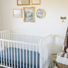 Muslin Crib Sheet | Navy Berry