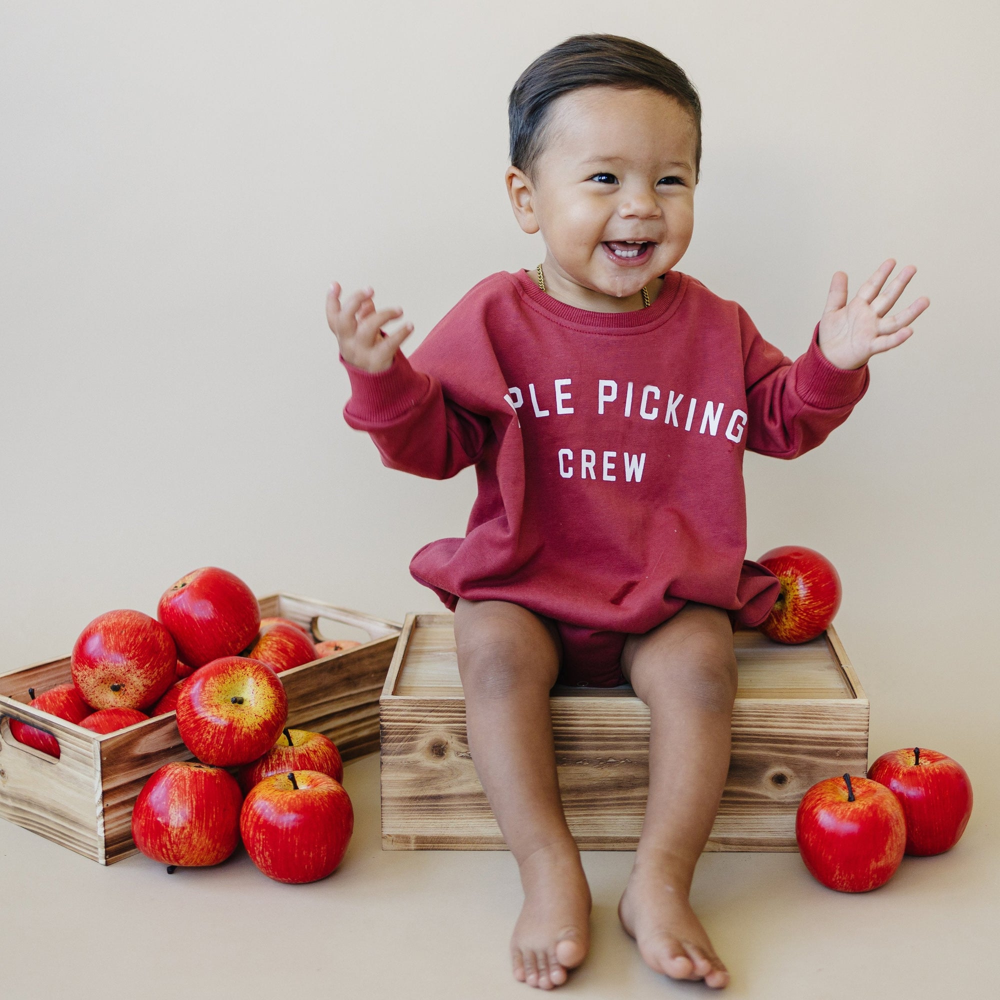 Sweatshirt Romper | Apple Picking Crew