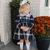 Smocked Dress | Navy Plaid
