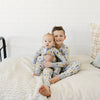 Bamboo Zip Romper | Dusty Blue Bunny