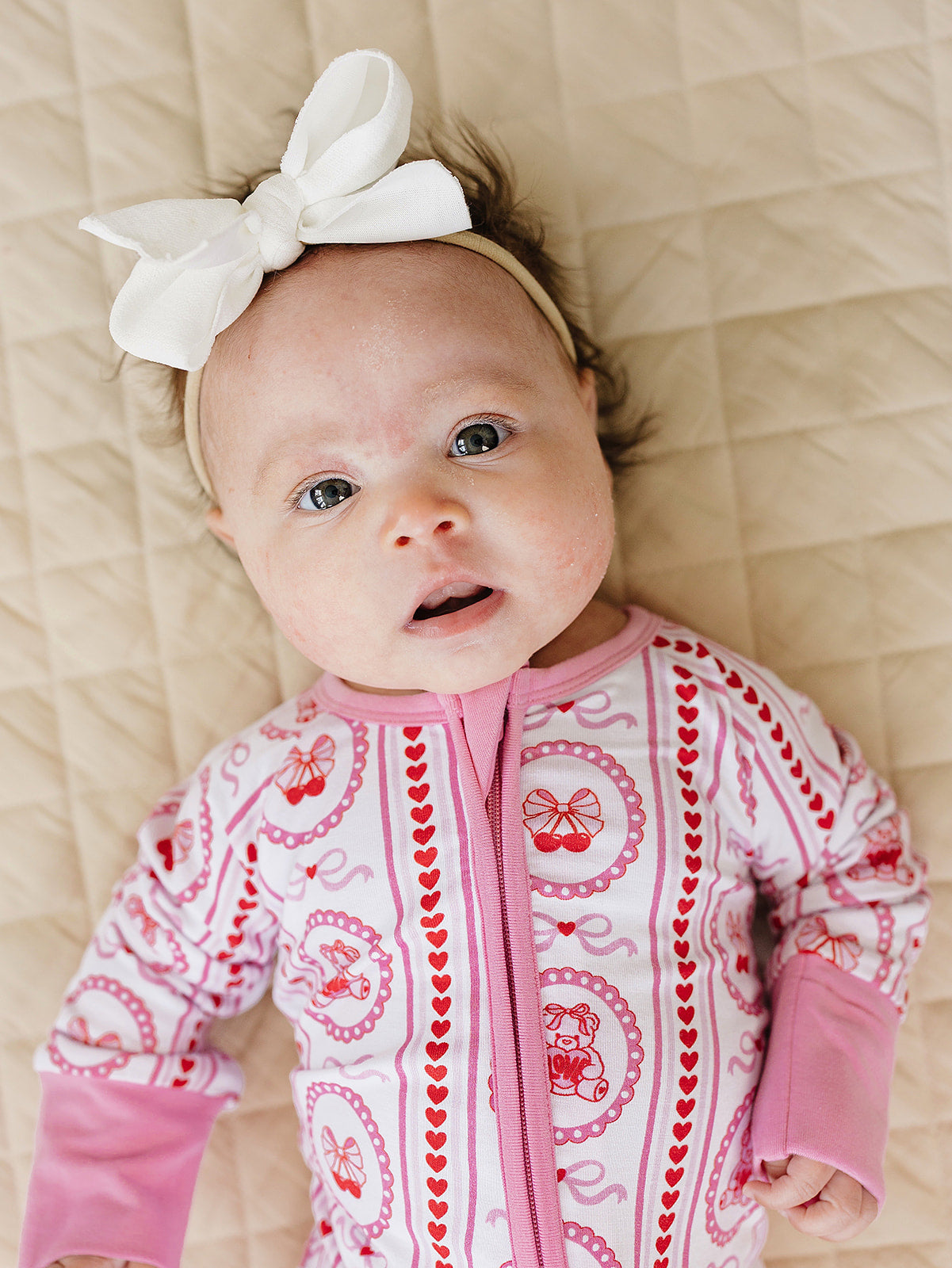 Bamboo Zip Romper | Cherry Bear – Dolly Lana