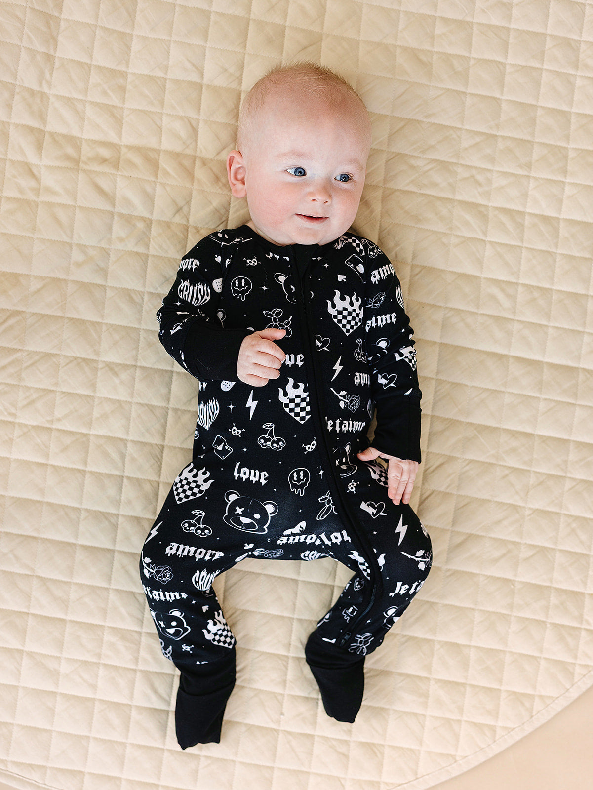 Bamboo Zip Romper | Wild Heart – Dolly Lana