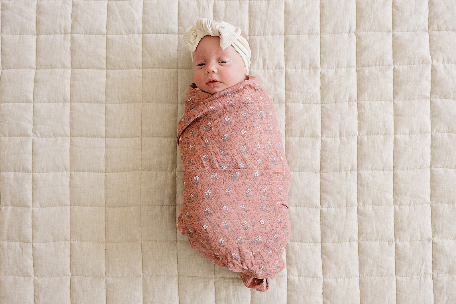 Muslin Swaddle Blanket | Vintage Pink Floral