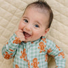 Bamboo Zip Romper | Gingerbread Gingham