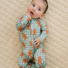 Bamboo Zip Romper | Gingerbread Gingham