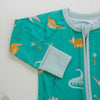 bamboo baby romper, bamboo baby clothes, convertible rompers, dinosaur baby pajamas, zippy sleeper