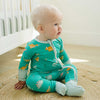 bamboo baby romper, bamboo baby clothes, convertible rompers, dinosaur baby pajamas, zippy sleeper
