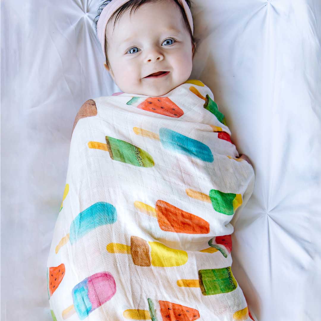 Bamboo Muslin Swaddle - Popsicle