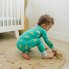 bamboo baby romper, bamboo baby clothes, convertible rompers, dinosaur baby pajamas, zippy sleeper