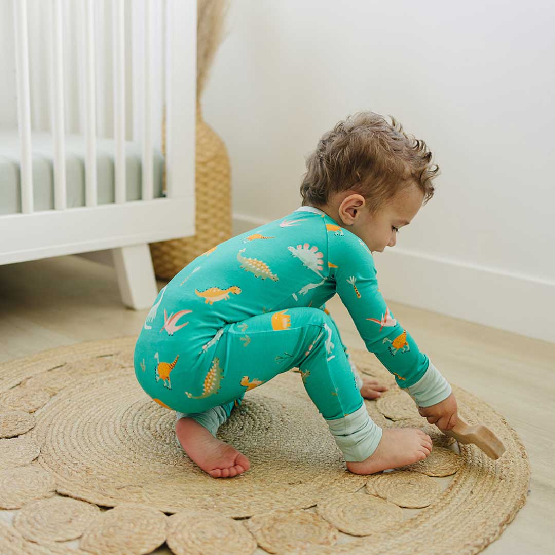 bamboo baby romper, bamboo baby clothes, convertible rompers, dinosaur baby pajamas, zippy sleeper