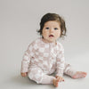 bamboo zip romper, fall baby pajamas, checkered baby sleeper, fall baby pajamas, lucky panda kids zip romper, bamboo zippy, fall baby clothes