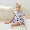 Bodysuit Twirl Dress | Blue Floral