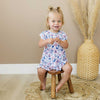 Bodysuit Twirl Dress | Blue Floral