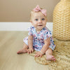 Bodysuit Twirl Dress | Blue Floral