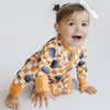 bamboo zip romper, pumpkin baby pajamas, halloween baby sleeper, fall baby pajamas