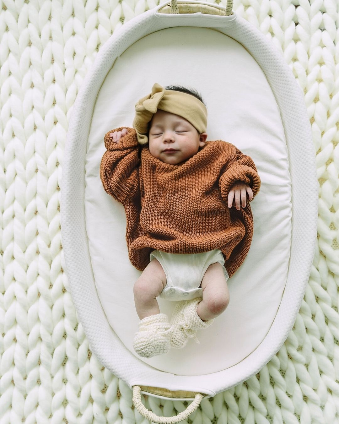 Chunky Knit Sweater Rust Dolly Lana