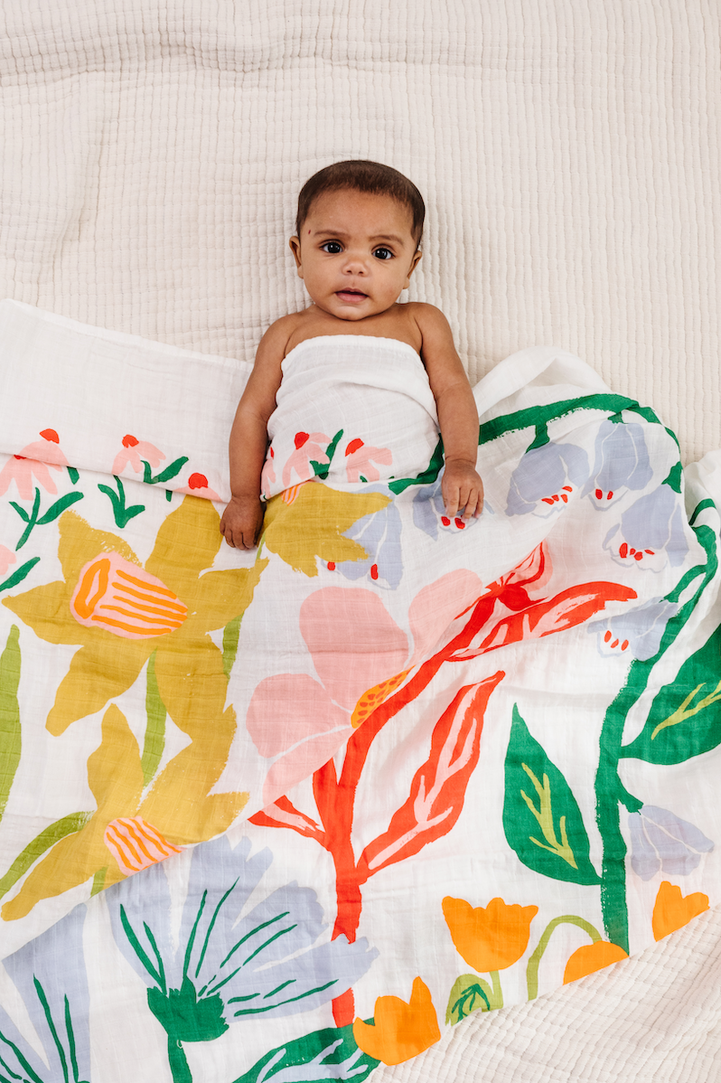 Muslin Swaddle | Cottage Garden