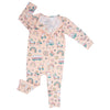 Bamboo Zip Romper | Retro Roller Skates