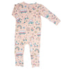 Bamboo Zip Romper | Retro Roller Skates