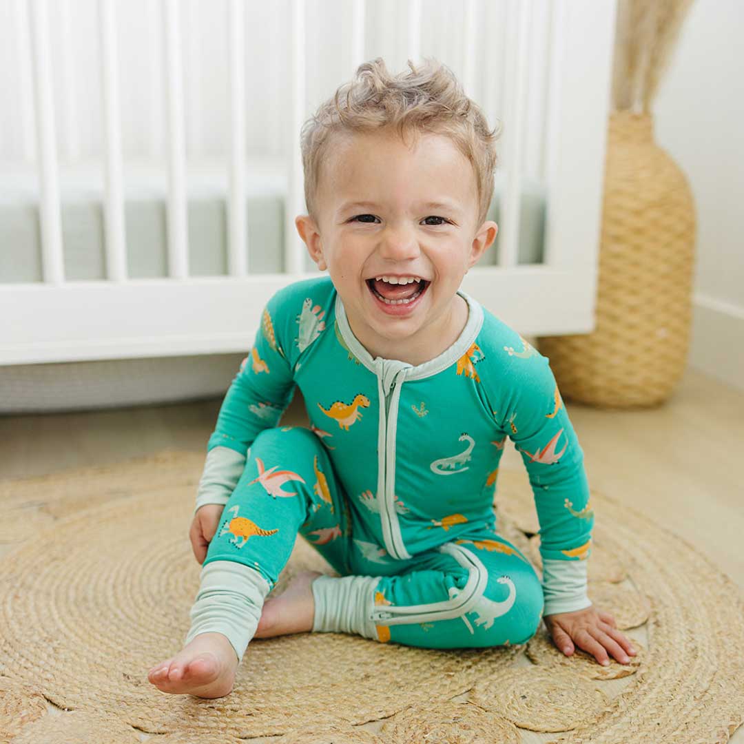 bamboo baby romper, bamboo baby clothes, convertible rompers, dinosaur baby pajamas, zippy sleeper