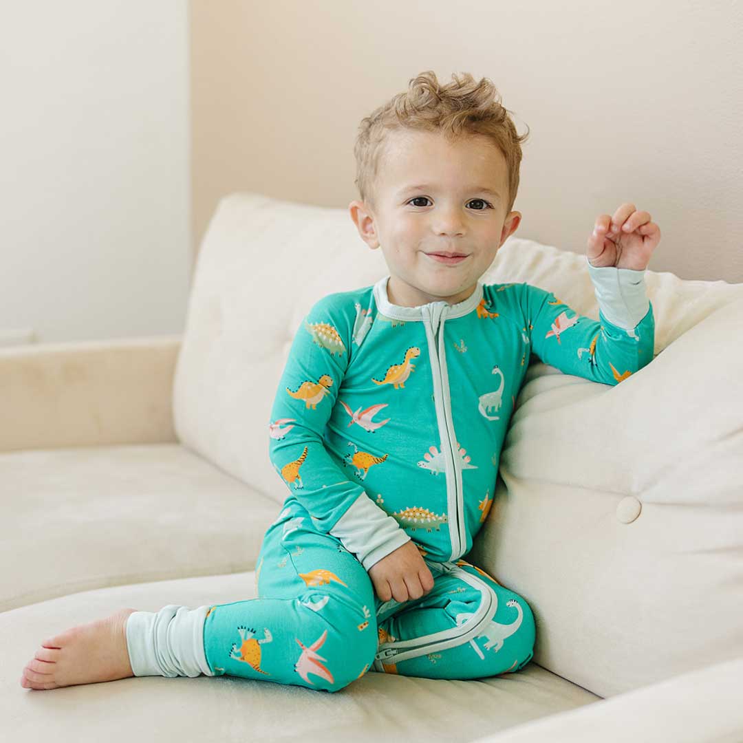 bamboo baby romper, bamboo baby clothes, convertible rompers, dinosaur baby pajamas, zippy sleeper