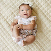 Bodysuit Twirl Dress - Beige Floral