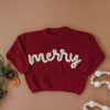 Chunky Knit Sweater | Merry Hand Embroidered