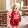 Sweatshirt Romper | Santa Baby