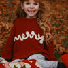 Chunky Knit Sweater | Merry Hand Embroidered
