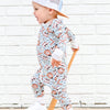 Bamboo Zip Romper | Smiley Baseball