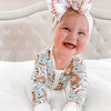 Bamboo Zip Romper | Smiley Baseball