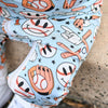 Bamboo Zip Romper | Smiley Baseball