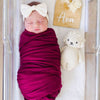 Ribbed Swaddle Blanket | Magenta