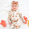 PREORDER - Bamboo Zip Romper | Pumpkins Beige