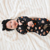 Bamboo Zip Romper | Pumpkins Black