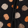 Bamboo Zip Romper | Pumpkins Black