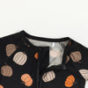 Bamboo Zip Romper | Pumpkins Black