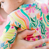 Zippered Footie | Rainbow Daisy Baby