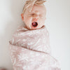 bamboo muslin swaddle, bamboo swaddle blankets, muslin swaddle blanket, rose floral baby blanket