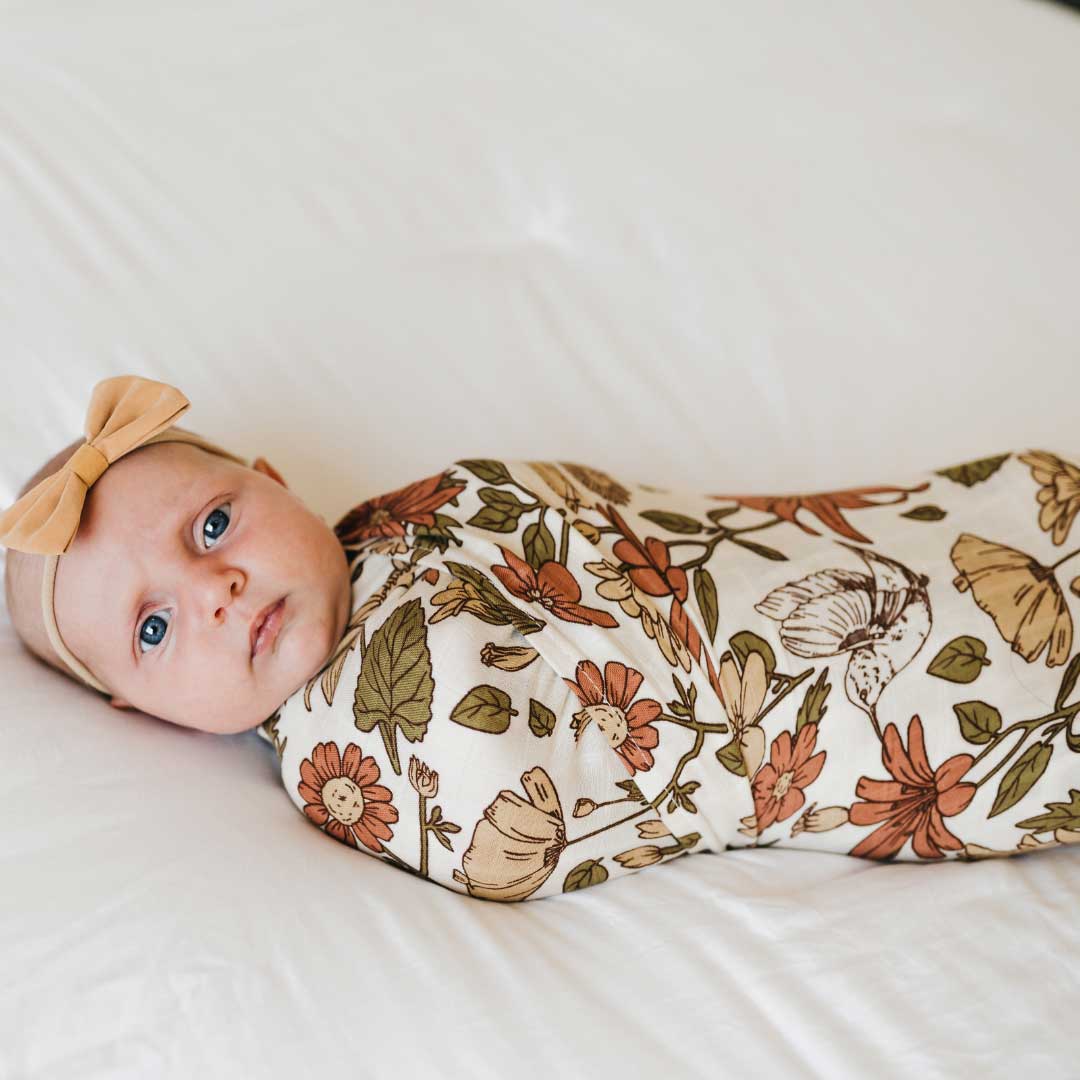 Bamboo Muslin Swaddle - Bohemian Blooms