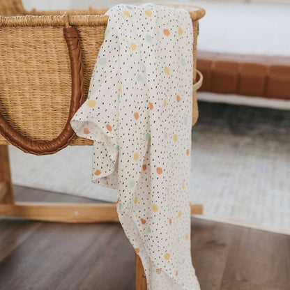 Bamboo Muslin Swaddle - Pastel Dash