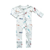 Bamboo Zip Romper | Vintage Airplane