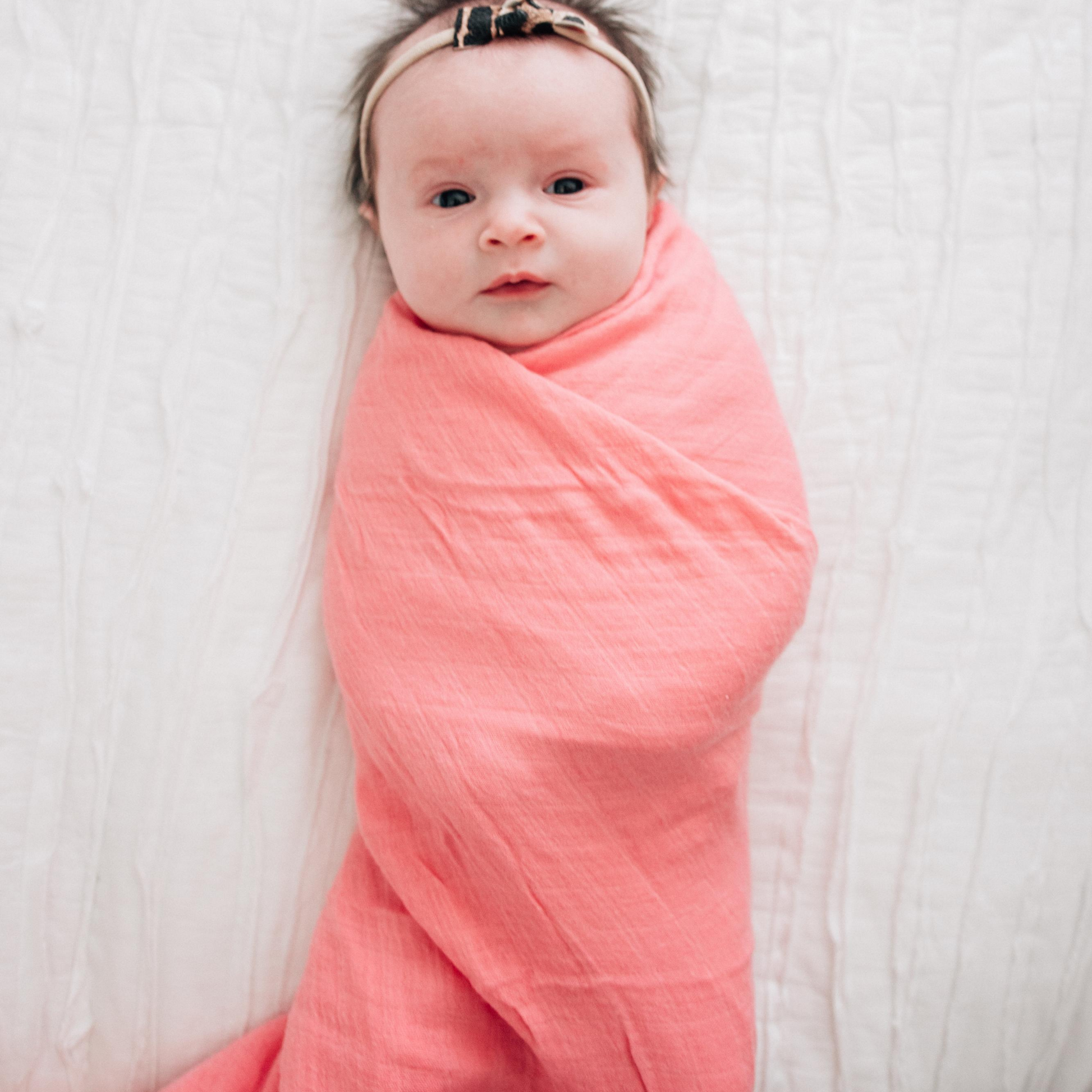 Pink sales muslin blanket
