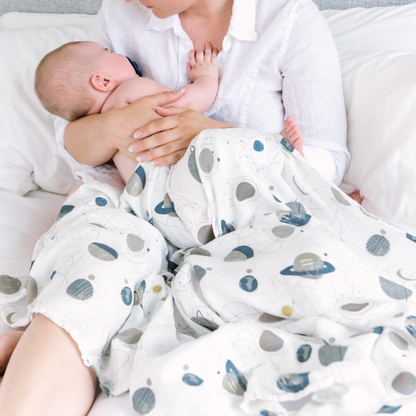 space baby blanket, muslin swaddle, bamboo swaddle, muslin swaddle blanket boy