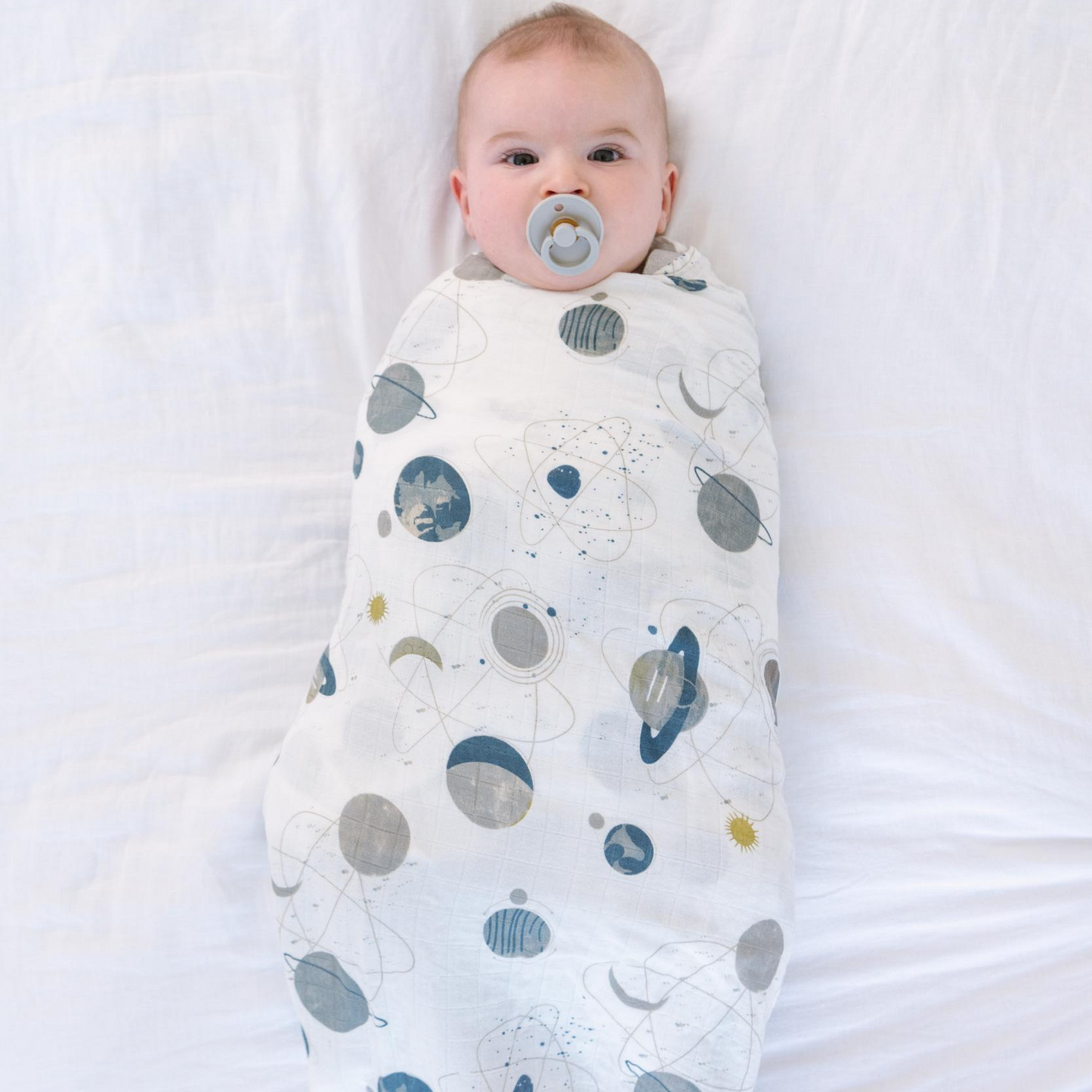 space baby blanket, muslin swaddle, bamboo swaddle, muslin swaddle blanket boy