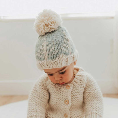 Blue Winter Knit Baby Hat