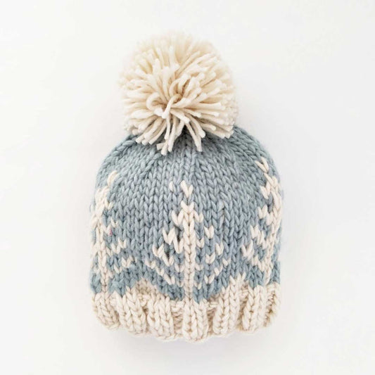 Blue Winter Knit Baby Hat