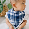 Bandana Bib - Blue Plaid