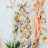 Knotted Baby Gown & Bonnet | Vintage Floral